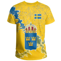 Sweden Christmas Coat Of Arms T Shirt X Style RLT7 - Wonder Print Shop