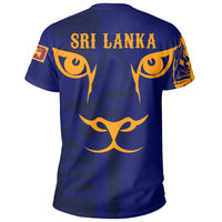 Sri Lanka King Of Lion T Shirt Blue RLT7 - Wonder Print Shop