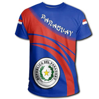 Paraguay Coat Of Arms T Shirt Cricket Style RLT7 - Wonder Print Shop