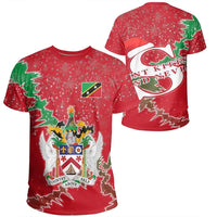 Saint Kitts and Nevis Christmas Coat Of Arms T Shirt X Style8 RLT6 - Wonder Print Shop