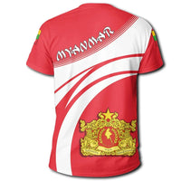 Myanmar Coat Of Arms T Shirt Cricket Style RLT7 - Wonder Print Shop