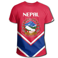 Nepal Coat Of Arms T Shirt Lucian Style RLT7 - Wonder Print Shop