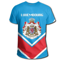 Luxembourg Coat Of Arms T Shirt Lucian Style RLT6 - Wonder Print Shop