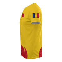 Romania Coat Of Arms T Shirt Fire Style RLT13 - Wonder Print Shop