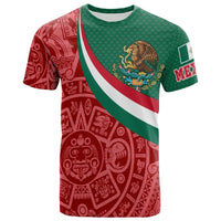 Mexico T Shirt Mexico Coat Of Arms With Aztec Patterns RLT13 - Wonder Print Shop