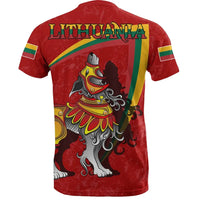 (Lietuva) Lithuania T Shirt Lithuanian Iron Wolf Red RLT6 - Wonder Print Shop