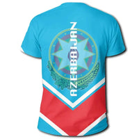 Azerbaijan Coat Of Arms T Shirt Lucian Style RLT8 - Wonder Print Shop