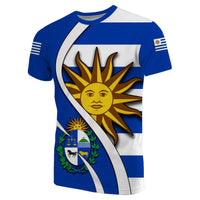 Uruguay T Shirt Flag Coat Of Arms RLT6 - Wonder Print Shop