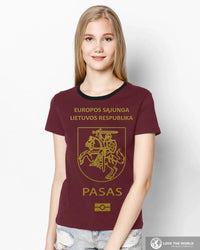 Lithuania Passport T Shirt RLT6 - Wonder Print Shop