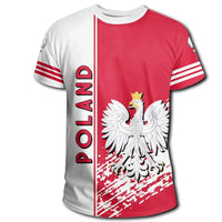 Poland T Shirt Coat Of Arms Quarter Style RLT7 - Wonder Print Shop