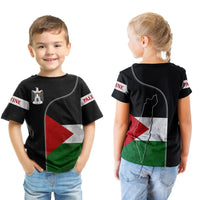 Palestine Flag T Shirt Kid Coat Of Arms RLT13 - Wonder Print Shop