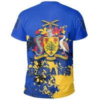 Barbados T Shirt Coat Of Arms Spaint Style J8W RLT13 - Wonder Print Shop