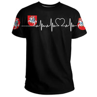 Lithuania T Shirt Heartbeat Womens/Mens RLT6 - Wonder Print Shop