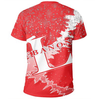 Lebanon Christmas Coat Of Arms T Shirt X Style8 RLT6 - Wonder Print Shop
