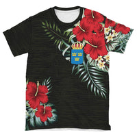 Sweden T Shirt Hibiscus RLT7 - Wonder Print Shop