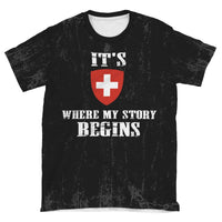 Switzerland T Shirt It's Where My Story Begins RLT13 - Wonder Print Shop
