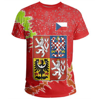 Czech Republic Christmas Coat Ofrms T Shirt X Style RLT13 - Wonder Print Shop