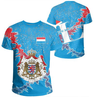 Luxembourg Christmas Coat Of Arms T Shirt X Style8 RLT6 - Wonder Print Shop