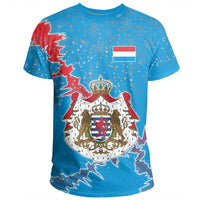 Luxembourg Christmas Coat Of Arms T Shirt X Style8 RLT6 - Wonder Print Shop