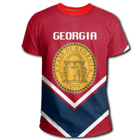 Georgia (U.S. state) Coat Of Arms T Shirt Lucian Style RLT12 - Wonder Print Shop