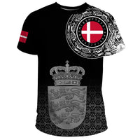 Viking T Shirt Denmark Coat Of Arms RLT13 - Wonder Print Shop