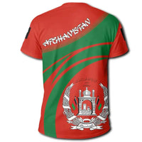 Afghanistan Coat Of Arms T Shirt Cricket Style RLT8 - Wonder Print Shop
