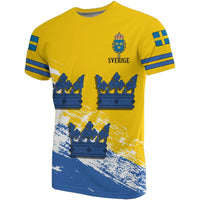 Sweden Hockey T Shirt Hockey Three Crowns RLT7 - Wonder Print Shop