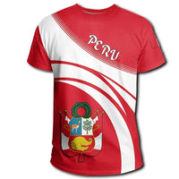 Peru Coat Of Arms T Shirt Cricket Style RLT7 - Wonder Print Shop