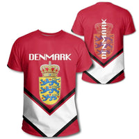 Denmark Coat Of Arms T Shirt Lucian Style RLT13 - Wonder Print Shop