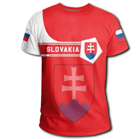 Slovakia Coat Of Arms T Shirt Simple Style RLT13 - Wonder Print Shop