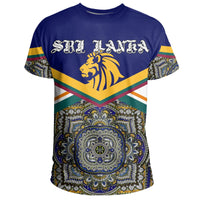 Sri Lanka Lion Mandala T Shirt RLT7 - Wonder Print Shop