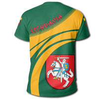 Lithuania Coat Of Arms T Shirt Cricket Style RLT6 - Wonder Print Shop