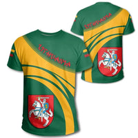 Lithuania Coat Of Arms T Shirt Cricket Style RLT6 - Wonder Print Shop