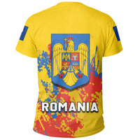Romania Coat Of Arms T Shirt Spaint Style RLT13 - Wonder Print Shop