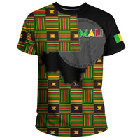 Mali T Shirt, Mali Map Kente Flag RLT12 - Wonder Print Shop