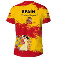 Spain T Shirt Spain Flag Brush RLT12 - Wonder Print Shop