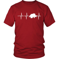 Switzerland T Shirt In My Heartbeat RLT13 - Wonder Print Shop