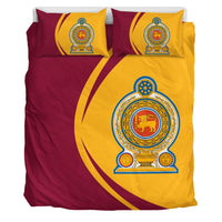 Sri Lanka Flag Coat Of Arms Bedding Set Circle RLT7 - Wonder Print Shop