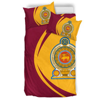Sri Lanka Flag Coat Of Arms Bedding Set Circle RLT7 - Wonder Print Shop