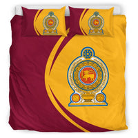 Sri Lanka Flag Coat Of Arms Bedding Set Circle RLT7 - Wonder Print Shop
