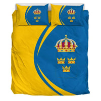 Sweden Flag Coat Of Arms Bedding Set Circle RLT7 - Wonder Print Shop