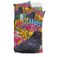 Sweden Bedding Set Black Bird RLT7 - Wonder Print Shop