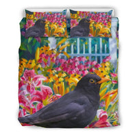Sweden Bedding Set Black Bird RLT7 - Wonder Print Shop