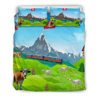 Switzerland Bedding Set Swiss Alps Landscape RLT13 - Wonder Print Shop