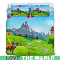 Switzerland Bedding Set Swiss Alps Landscape RLT13 - Wonder Print Shop