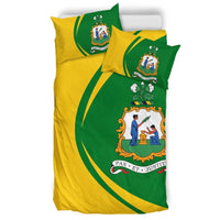 Saint Vincent and the Grenadines Flag Coat Of Arms Bedding Set Circle RLT13 - Wonder Print Shop