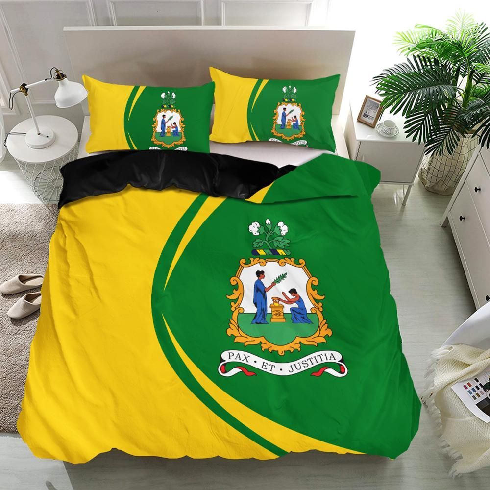 saint-vincent-and-the-grenadines-flag-coat-of-arms-bedding-set-circle