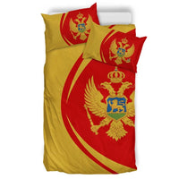 Montenegro Flag Coat Of Arms Bedding Set Circle RLT13 - Wonder Print Shop