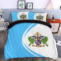 Saint Lucia Flag Coat Of Arms Bedding Set Circle1 RLT6 - Wonder Print Shop