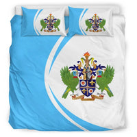 Saint Lucia Flag Coat Of Arms Bedding Set Circle1 RLT6 - Wonder Print Shop